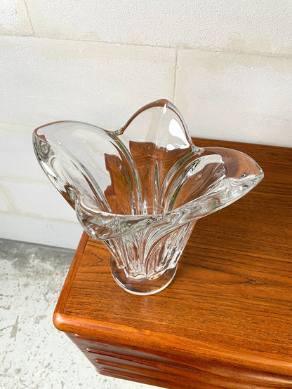 Large Crystal Vase from the Art Vannes crystal factory ⎜ 1950s