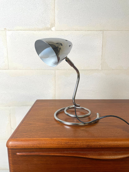 Lampe de bureau Spirale Space-Age chrome ⎜ années 1980