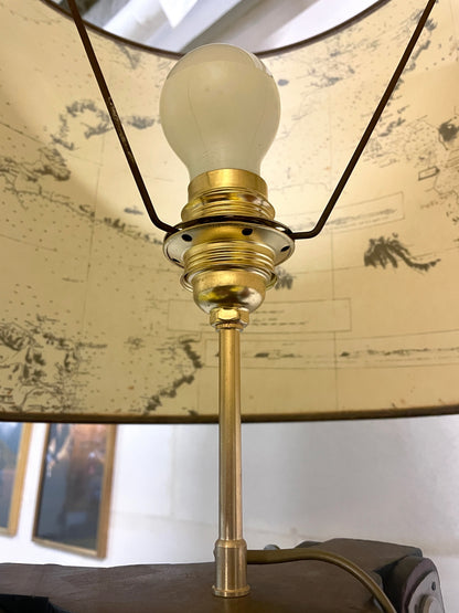 Tripod (early 20th century) transformed into a Colonial Style Floor Lamp