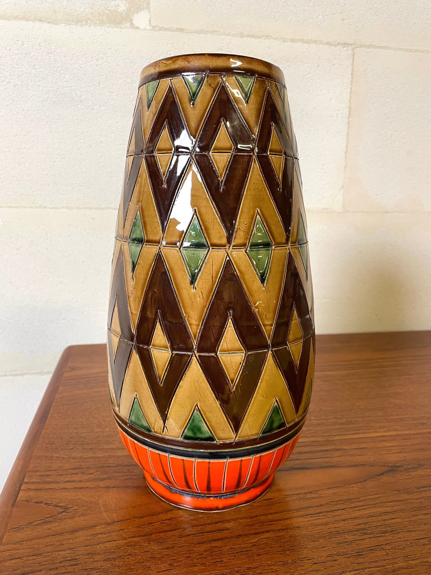 ITALY Earthenware Vase numbered 30/556 ⎜ 1970s