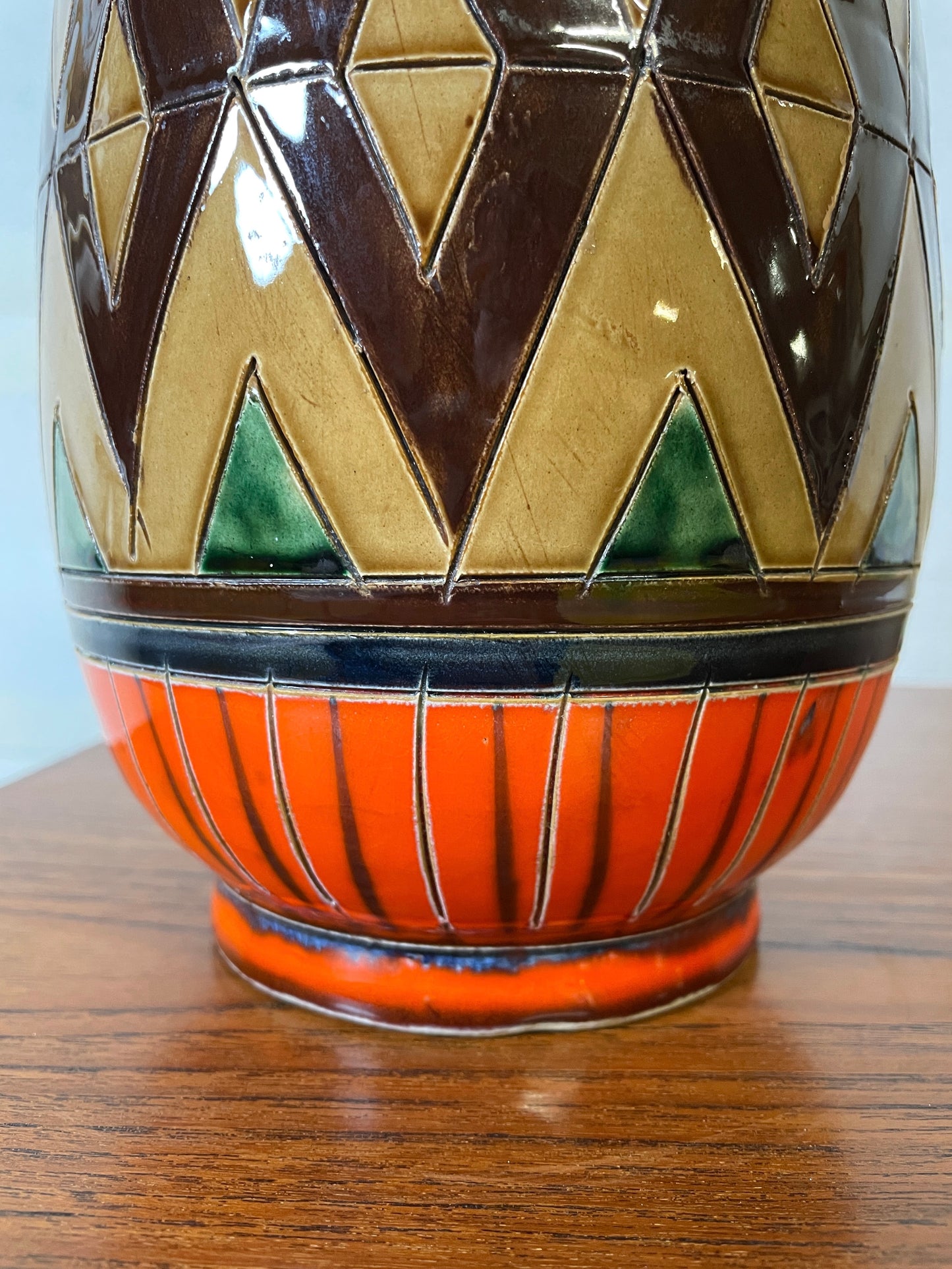 ITALY Earthenware Vase numbered 30/556 ⎜ 1970s