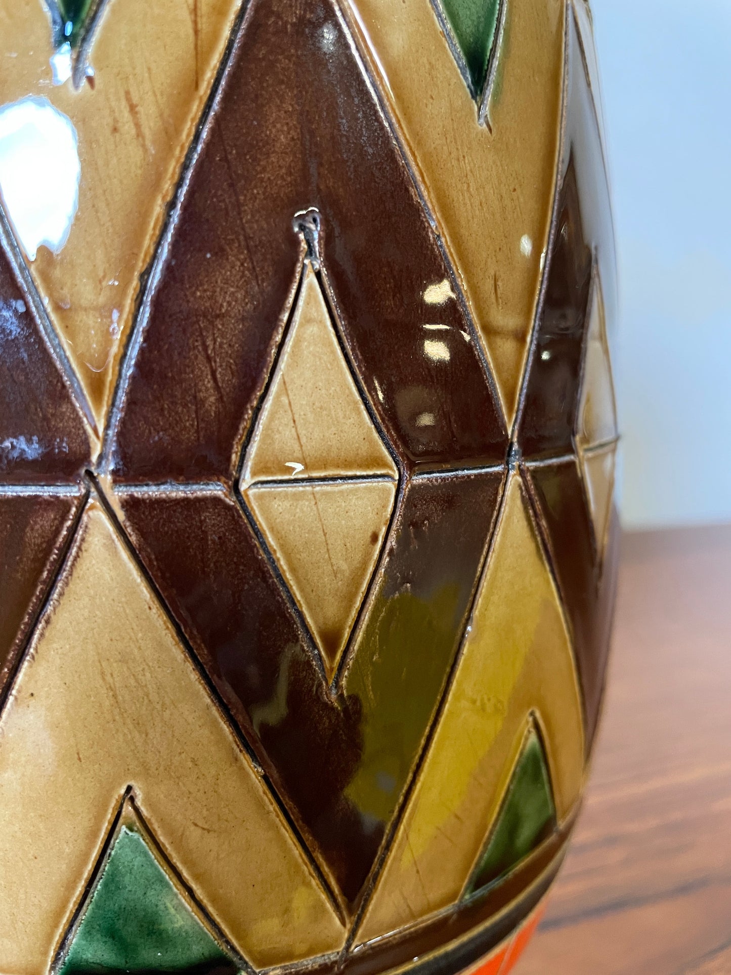 ITALY Earthenware Vase numbered 30/556 ⎜ 1970s