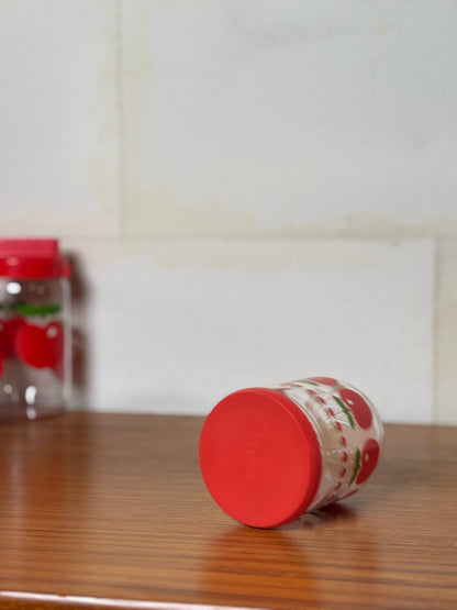Lot motif pommes rouges Henkel I Années 70
