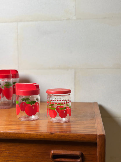 Lot motif pommes rouges Henkel I Années 70