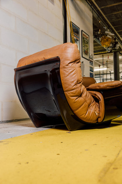 Lot de 2 fauteuils, 1 chauffeuse Marsala par Michel Ducaroy pour Ligne Roset I Années 1970