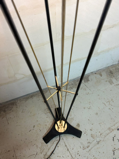 Lampe roseaux vintage à 3 feux I Années 1950-60