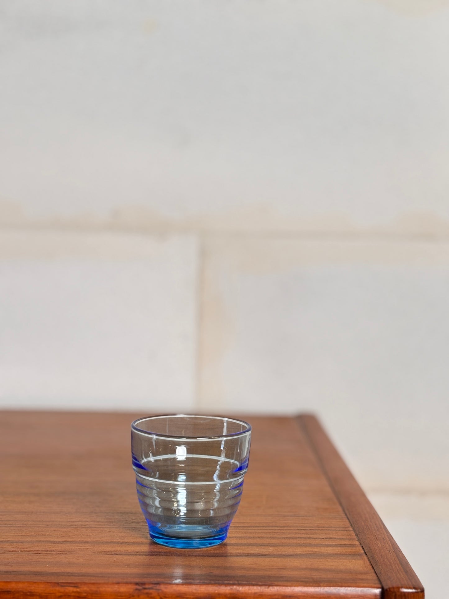 Lot de 8 verres arco France bleu I Années 70