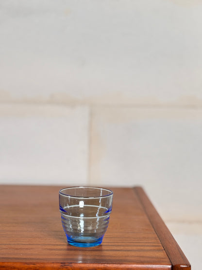 Lot de 8 verres arco France bleu I Années 70