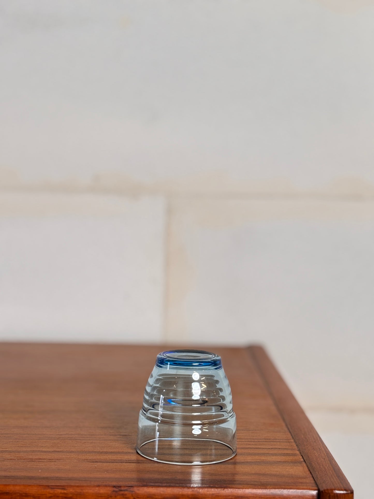 Lot de 8 verres arco France bleu I Années 70