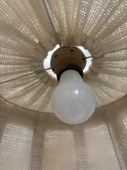Scandinavian vintage braided rope pendant light | 60s-70s