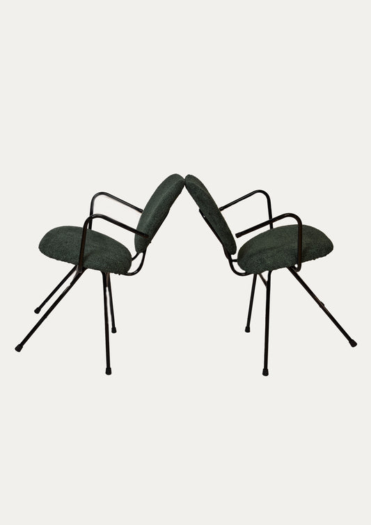 Lot de 2 Chaises Jacques Hitier Vintage⎥années 50/60
