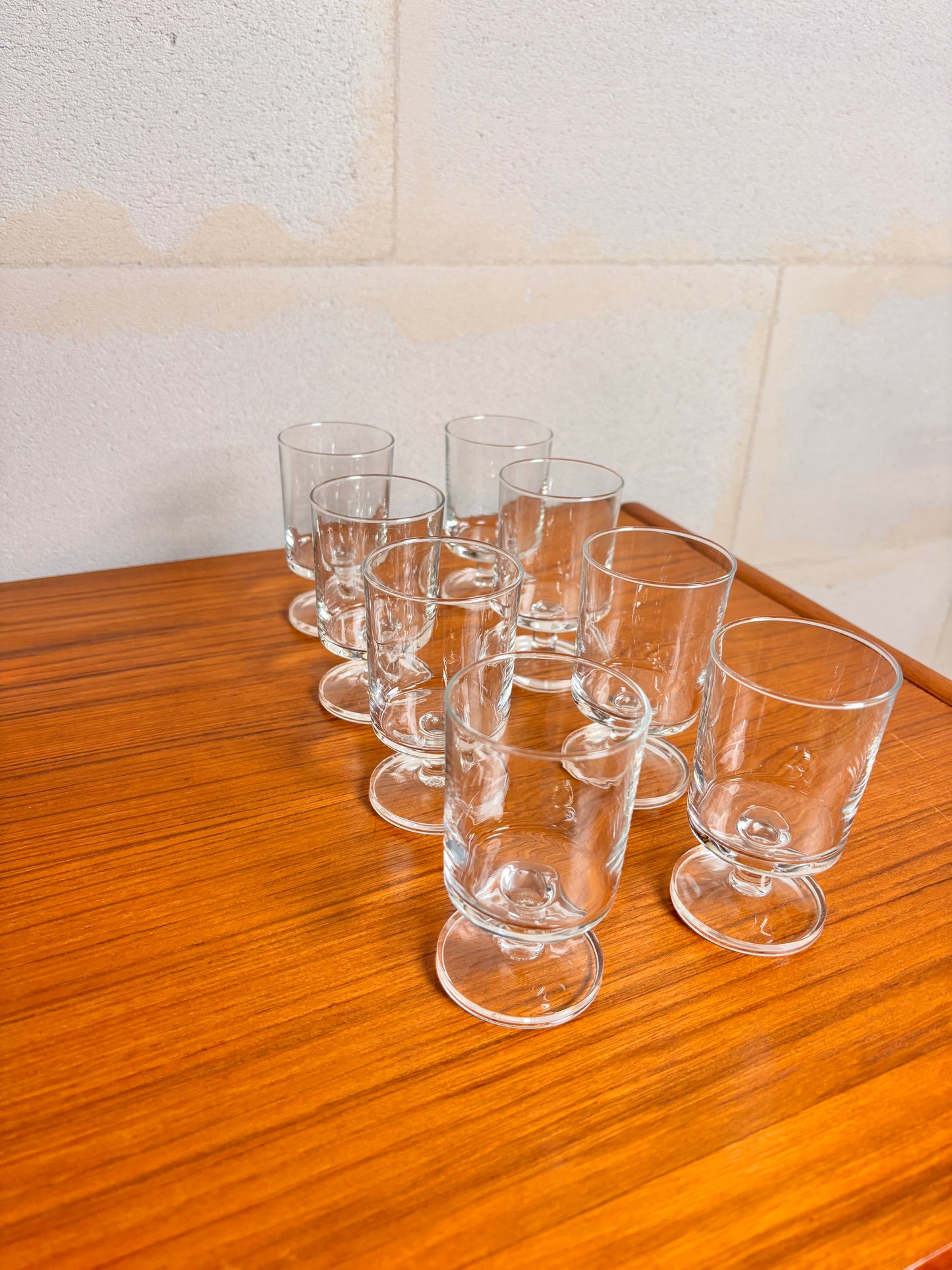 Lot de 8 verres Transparents Luminarc ⎥ années 1960/70