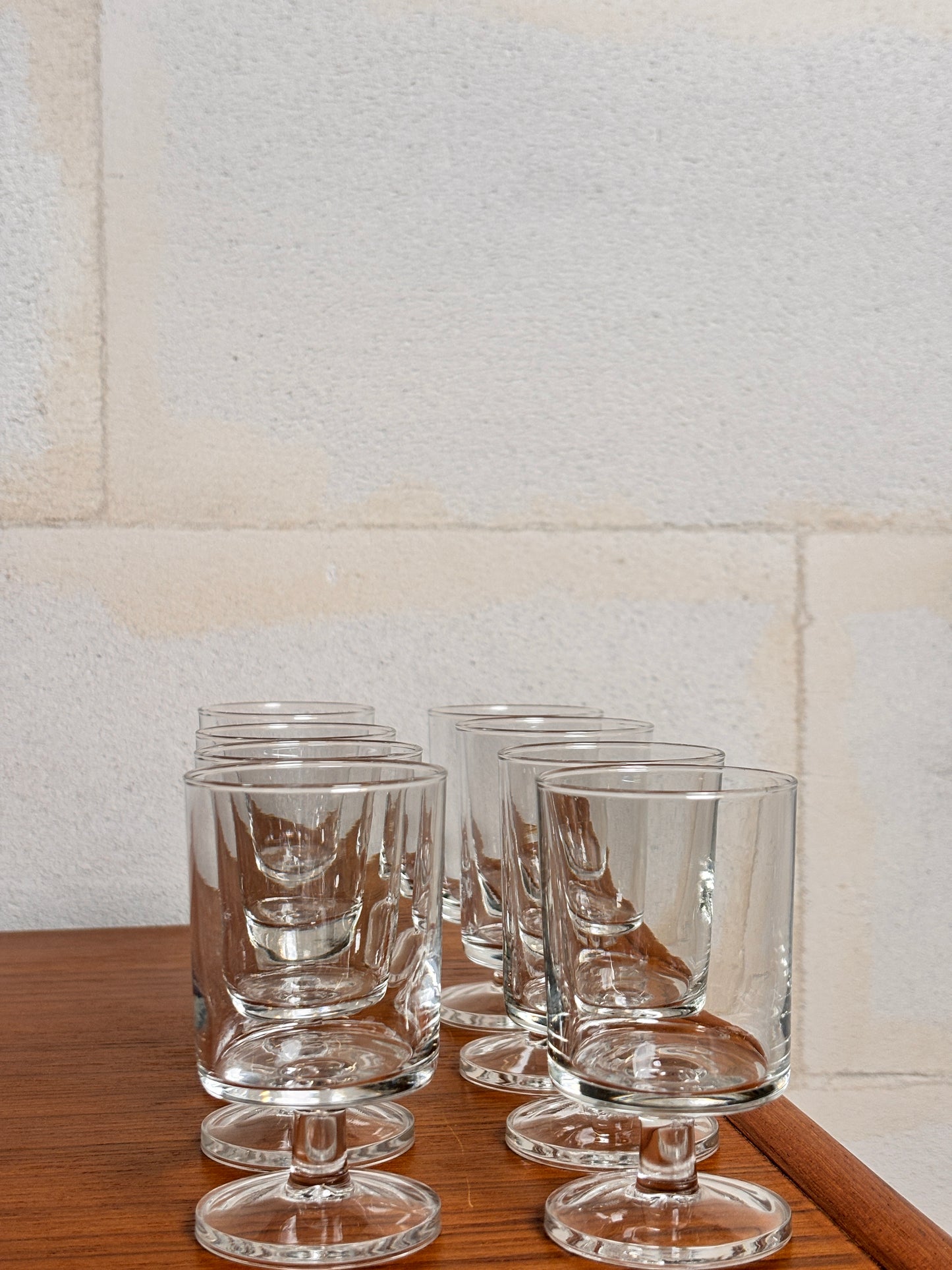 Lot de 8 verres Transparents Luminarc ⎥ années 1960/70