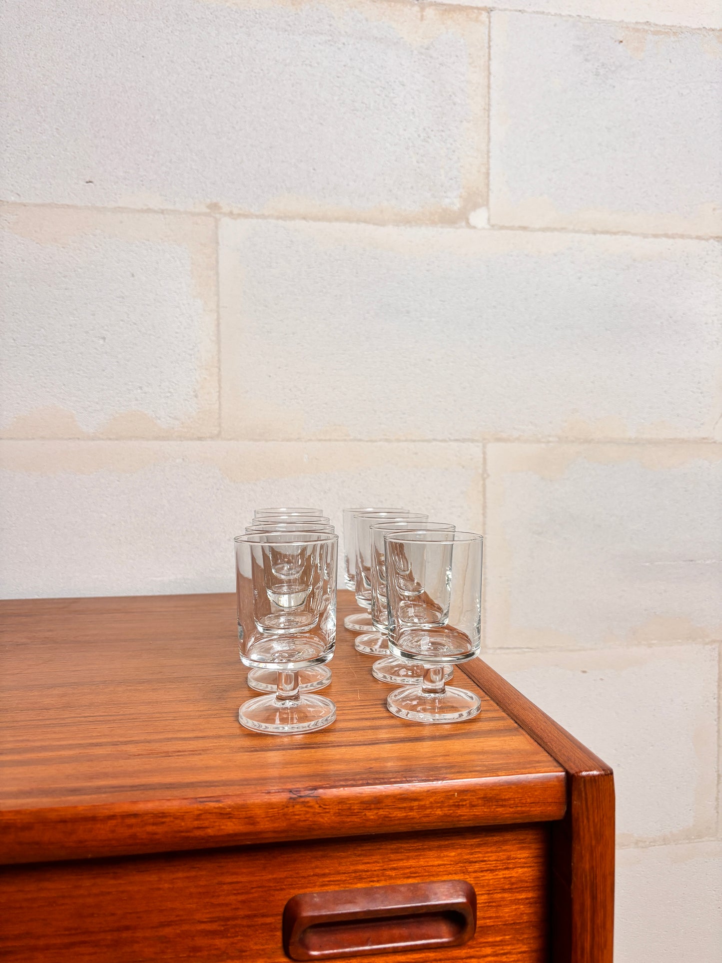 Lot de 8 verres Transparents Luminarc ⎥ années 1960/70